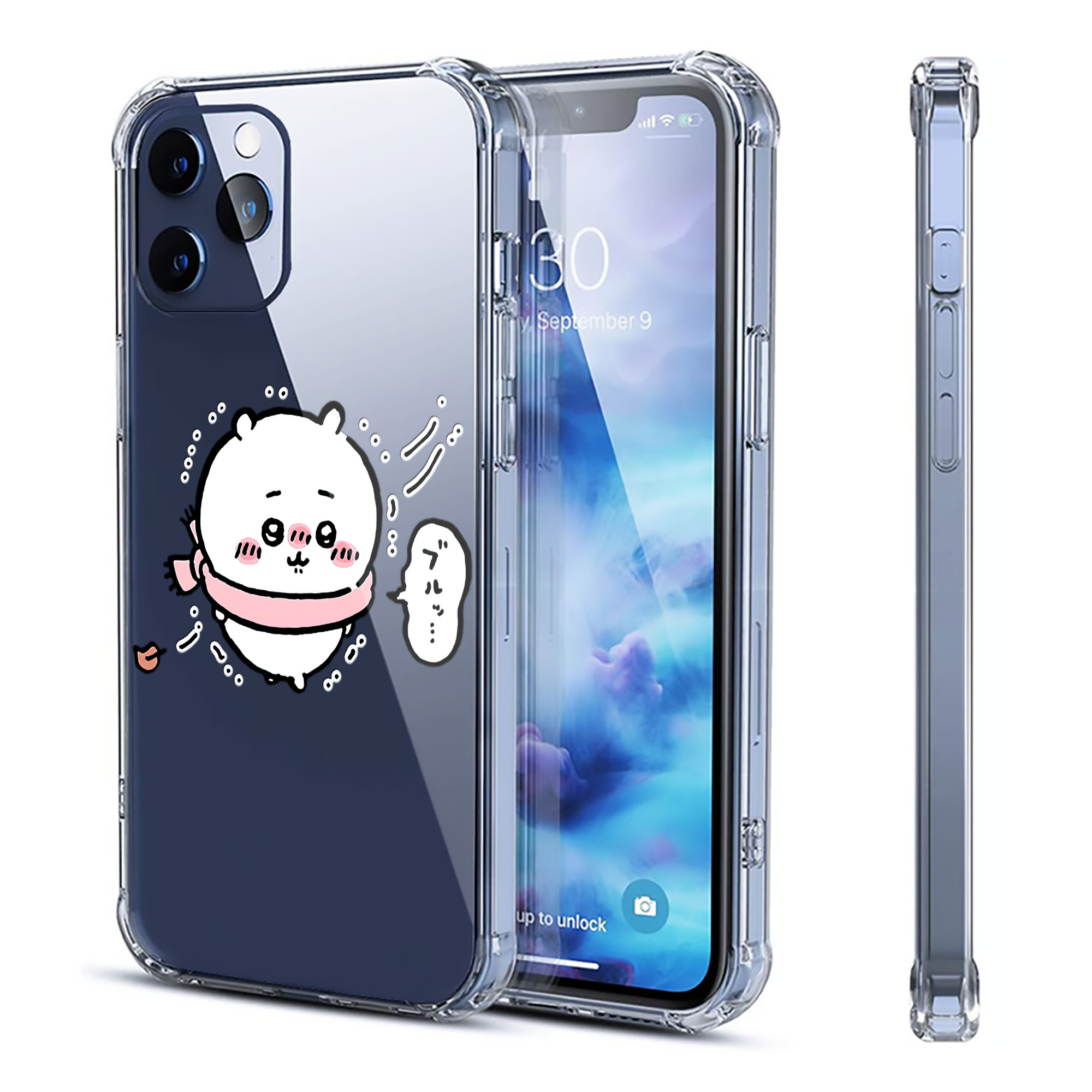 （画像用） ちいかわ ちいかわ Chii-kawa chiikawa 【iPhone 12シリーズ対応】透明スマホケース（クリアソフトケース）